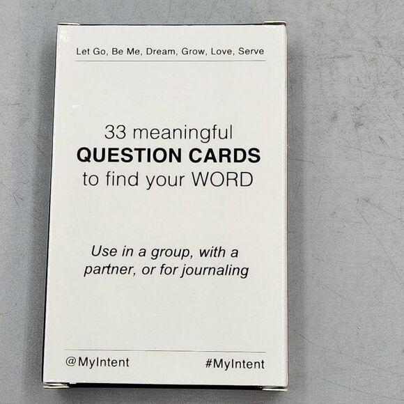 What's Your Word? 33 Meaningful Question Cards MyIntent Self Help Insightful New - Picture 2 of 2